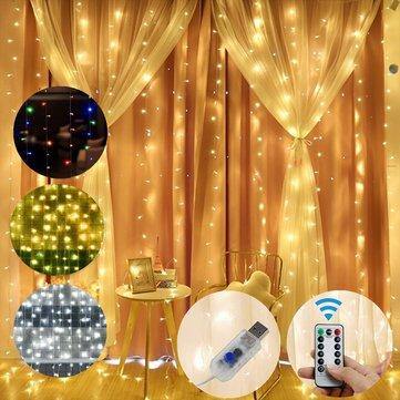 USB Waterproof Sliver Wire LED String Light Curtain Tree Strip Fairy Christmas Holiday Party