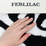 Feblilac Black and White Ciao Tufted Bath Mat