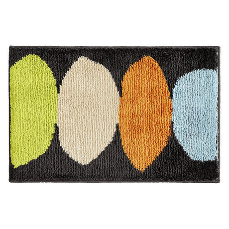 Abstract Four Color Leaves Bath Mat