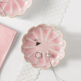 Pink Jewelry Tray for Jewelry Key, Flower-Shape Ring Holder