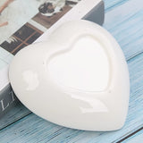 Heart-Shape Love Jewelry Tray, White Ceramic Ring Holder