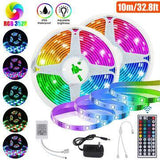 32F/10M 3528 RGB LED Strip Light Waterproof/Non-waterproof + 44keys IR Remote Control + DC12V Power Adapter - Lighting