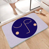 Feblilac Purple Background Woman Face Tufted Bath Mat