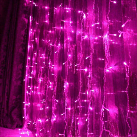 3x3M 300LED Outdoor Christmas Window Curtain String Fairy Wedding Light 110V US