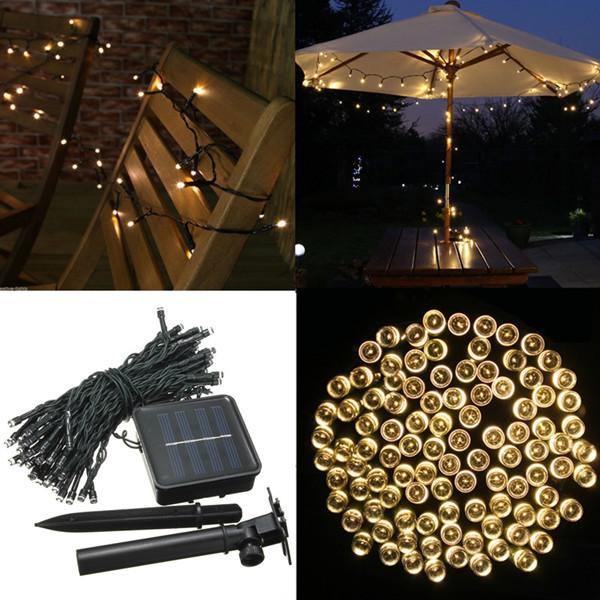 200 LED Solar Powered Fairy String Light Garden Party Decor Christmas