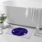 Feblilac Purple Background Woman Face Tufted Bath Mat