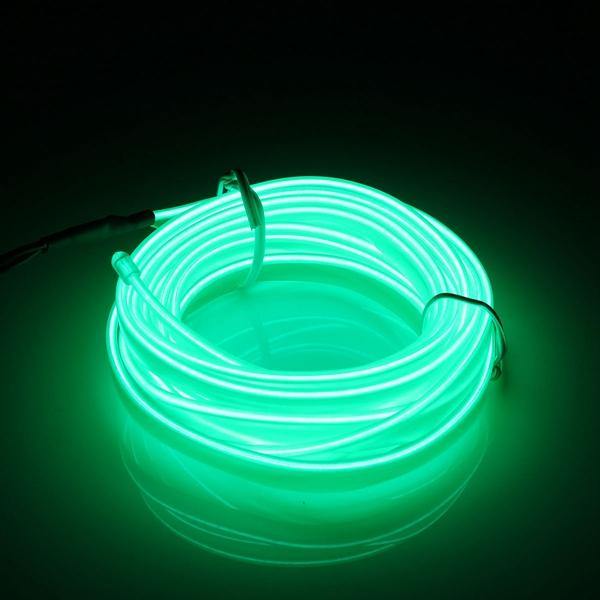 3M Led Flexible EL Wire Neon Glow Light Rope Strip 12V For Christmas Holiday Party