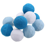 Battery Powered 10LEDs Warm White Cotton Ball Fairy String Light For Wedding Christmas DC3V