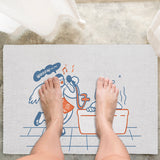 Feblilac Bath Couple Singing Bath Mat