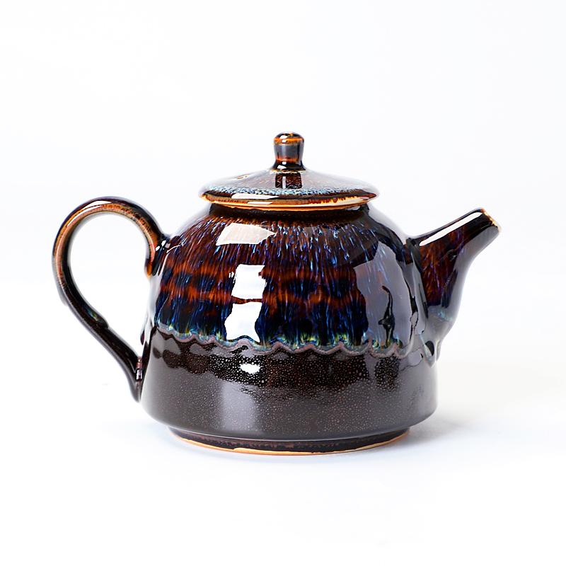 Golden Peacock Teapot