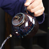 Golden Peacock Teapot