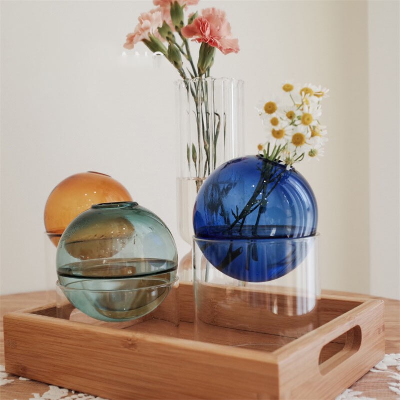 Cylinder & Globe Glass Vase