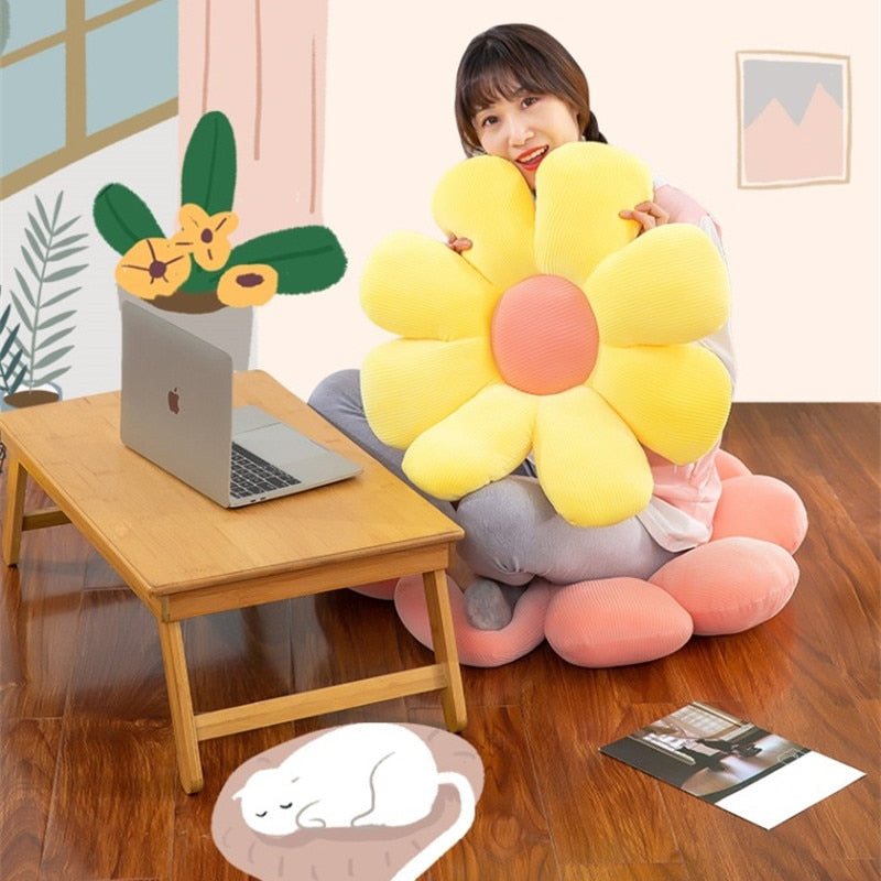 Flower-shaped pillow cushion floor mat office sedentary tatami car cushion ass relaxation cushion seat seat plush cushion