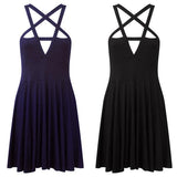 2021 New Sexy Pentagram Vintage Gothic Dress