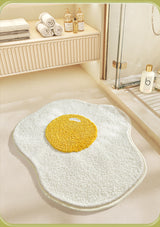 Feblilac Fruit Poached Egg Tufted Bath Mat