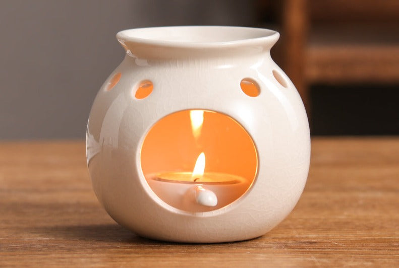 Cute Ice Crack Ceramic Aroma Burner