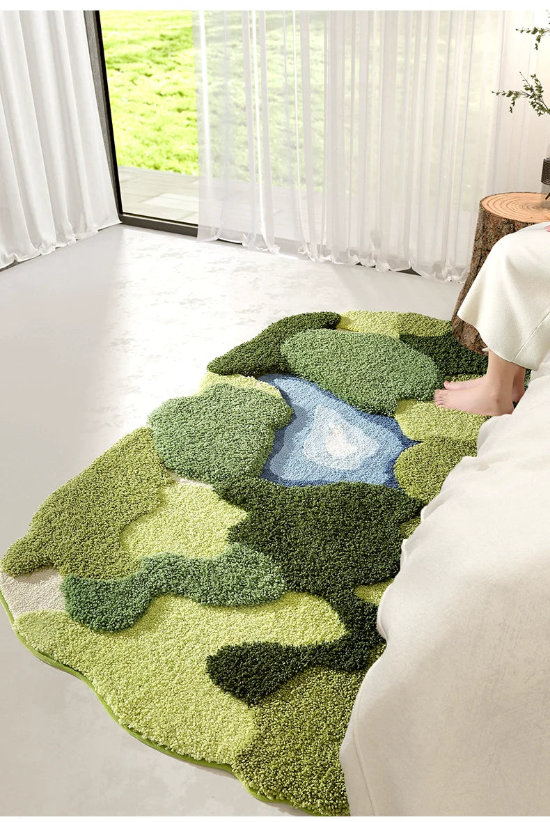 Feblilac Mountain Forest Moss Bedroom Rug Long Runner – Feblilac® Mat