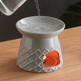 Light Grey Checkered Huge Candles & Aromatherapy Burners for Home, Aroma Burner