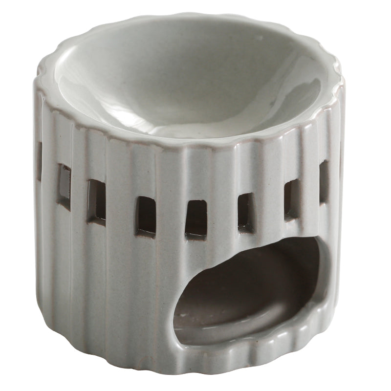 Light Grey Vertical Pattern Aroma Burner