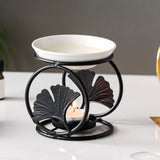 Ginkgo Leaf Wrought Iron Aromatherapy Stove | Essential Oil Candle Household | Aroma Burner