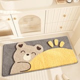 Feblilac Cute Bear and Sun Tufted Bath Mat