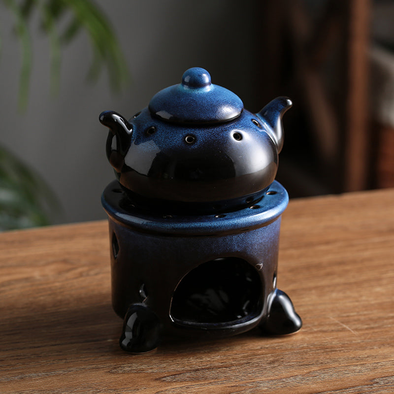 Tea Pot Aroma Burner, Ceramic Aromatherapy & Essential Oil Lamp