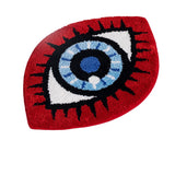 Feblilac Evil Eye Bath Mat, Cute Eyes Bathroom Rug, Soft Flush Non-Slip Water Absorbent Mat