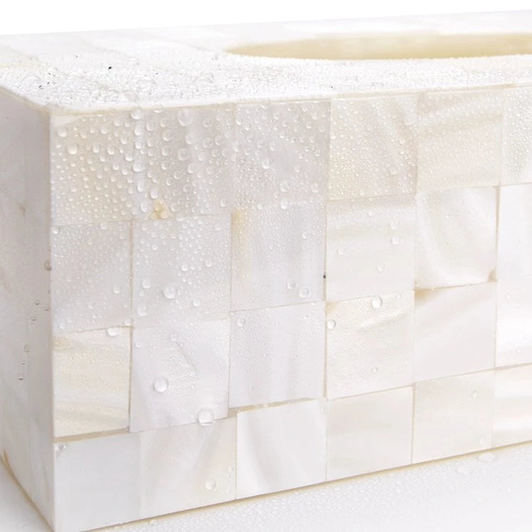 Tissue Box Mother of Pearl Tissue Box Holder, Luxurious Tissue Box Cover Holder Model House Designer Tissue Cover