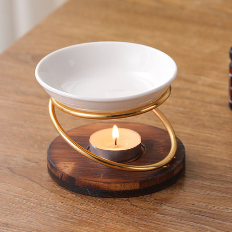 Circular Iron Art Aromatherapy Stove | Household Candle Lamp | Aroma Burner
