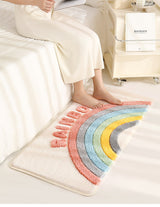 Feblilac Rainbow Tufted Bath Mat