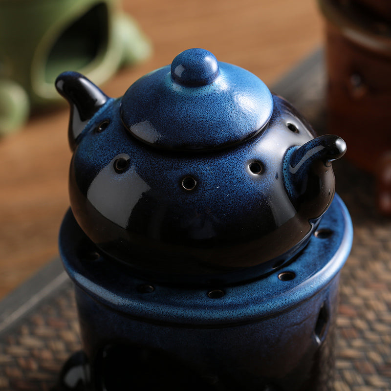 Tea Pot Aroma Burner, Ceramic Aromatherapy & Essential Oil Lamp