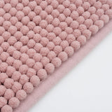 Feblilac Chenille Bath Mat, Pure Solid Color Bathroom Rug, Soft Flush Non-Slip Water Absorbent Mat