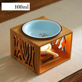 Natural Bamboo Aromatherapy Lamp & Ceramic Essential Oil Stove Aroma Burner