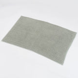 Feblilac Chenille Bath Mat, Pure Solid Color Bathroom Rug, Soft Flush Non-Slip Water Absorbent Mat