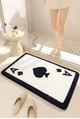 Feblilac Playing Cards Tufted Bath Mat