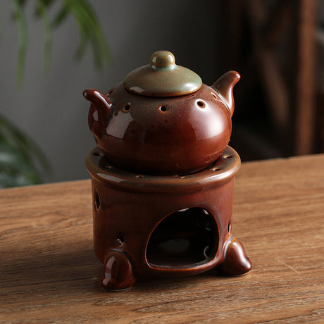 Tea Pot Aroma Burner, Ceramic Aromatherapy & Essential Oil Lamp