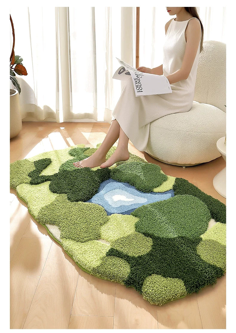 Feblilac Mountain Forest Moss Bedroom Rug Long Runner – Feblilac® Mat