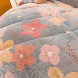 Flower Soft Plush Duvet Cover