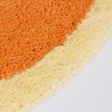 Feblilac Cute Orange Bath Mat, Girl and Citrus Fruit Bathroom Rug, Soft Flush Non-Slip Water Absorbent Mat for Bath