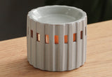 Light Grey Vertical Pattern Aroma Burner