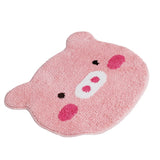 Feblilac Pig Bath Mat, Cute Animal Bathroom Rug, Soft Flush Non-Slip Water Absorbent Mat