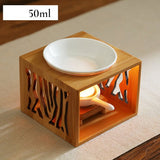 Natural Bamboo Aromatherapy Lamp & Ceramic Essential Oil Stove Aroma Burner