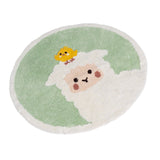 Feblilac Cute Sheep Bird Bath Mat, Cartoon Animal Bathroom Rug, Soft Flush Non-Slip Water Absorbent Mat for Bath Tub Shower Room