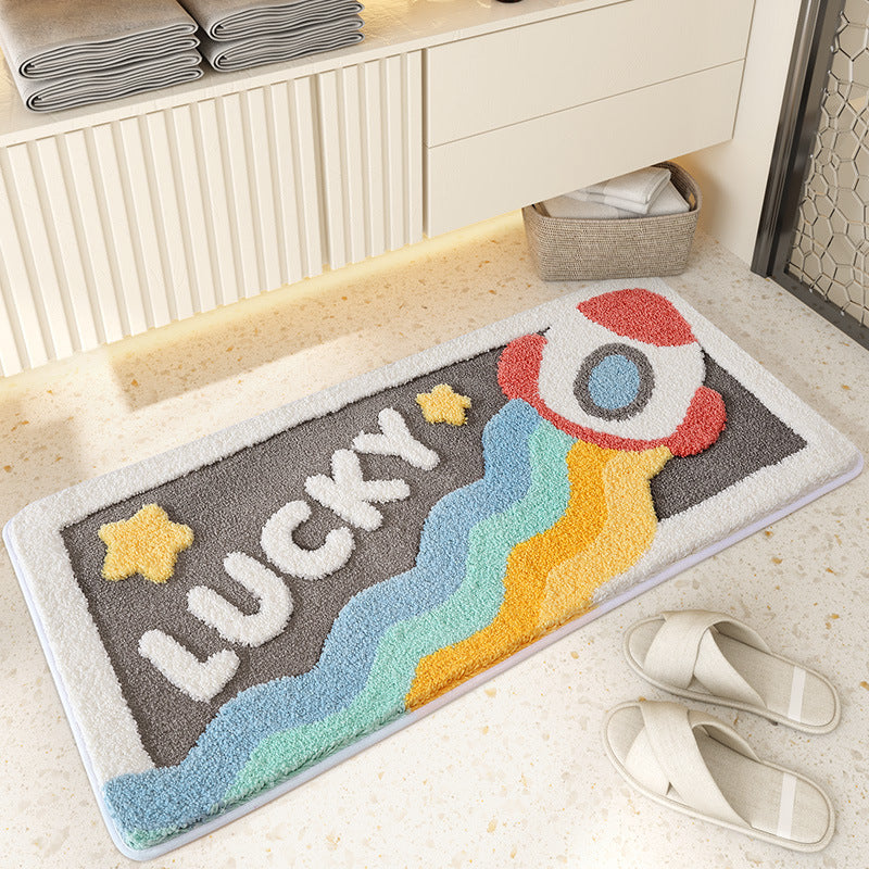 Feblilac Little Rocket Tufted Bath Mat