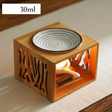 Natural Bamboo Aromatherapy Lamp & Ceramic Essential Oil Stove Aroma Burner