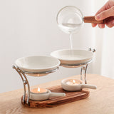 Creative Indoor Double Arc Ball Aroma Burner, Candle & Essential Oil Lamp