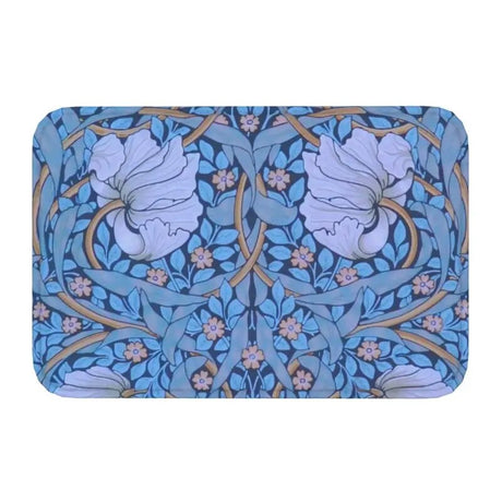 Custom William Morris Compton Floral Art Nouveau Pattern Doormat Bath Door Floor Mat Textile Pattern Toilet Rug Carpet Footpad