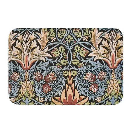 Custom William Morris Compton Floral Art Nouveau Pattern Doormat Bath Door Floor Mat Textile Pattern Toilet Rug Carpet Footpad