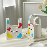 Bunny Face Ceramic Bag Vase