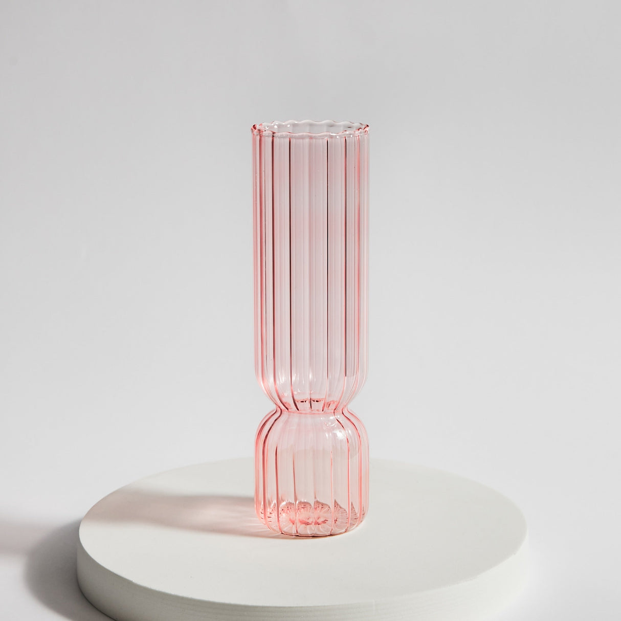 Scallop Cylinder Glass Vase